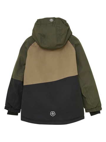 Color Kids Ski-/ Snowboardjacke in Khaki/ Beige/ Schwarz