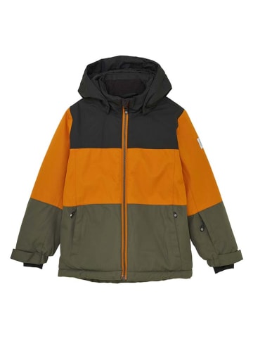Color Kids Kurtka narciarska w kolorze czarno-pomarańczowo-oliwkowym