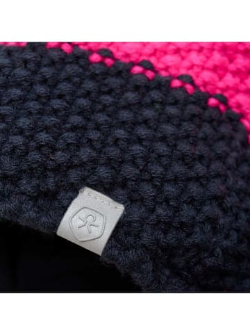 Color Kids Bommelmütze in Lila/ Pink/ Schwarz