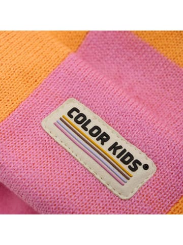 Color Kids Mütze in Rosa/ Orange