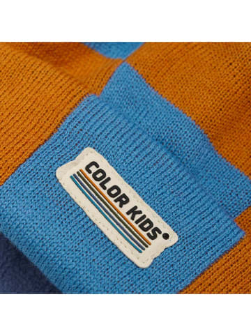 Color Kids Mütze in Blau/ Hellbraun