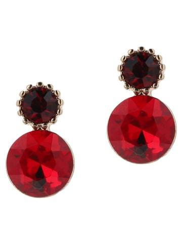 Otazu Vergulde oorstekers met Swarovski-kristallen