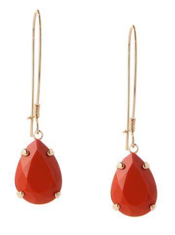 Otazu Vergulde oorhangers met Swarovski-kristallen