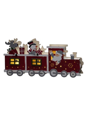 Konstsmide Houten ledsilhouet "Trein" rood - (B)29,2 x (H)13,5 x (D)5,7 cm