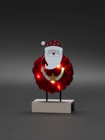 Konstsmide LED-Holzsilhouette ''Santa'' in Rot/ Weiß - (B)10 x (H)18,5 x (T)4,5 cm