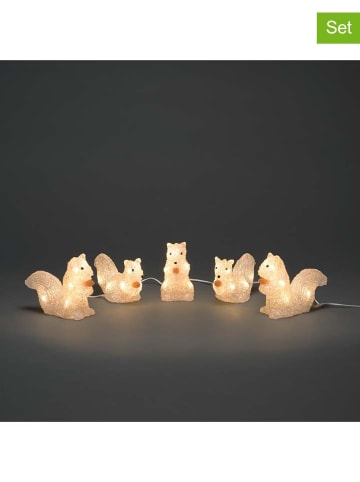 Konstsmide 5-delige set: decoratieve ledlampen "Squirrels" warmwit - (H)12 cm