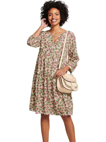 Heine Kleid in Beige/ Grün