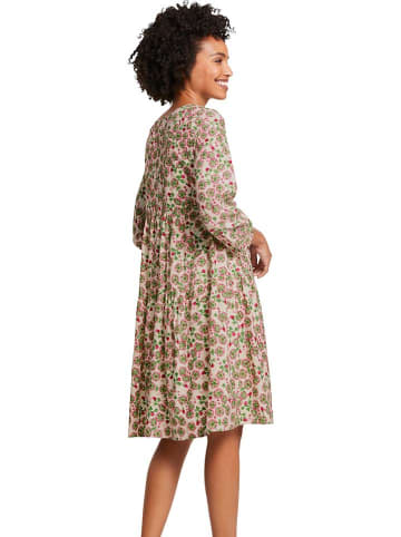 Heine Kleid in Beige/ Grün