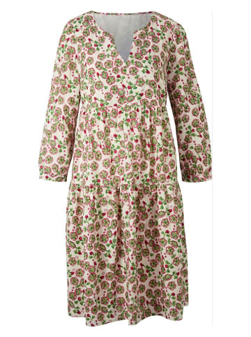 Heine Kleid in Beige/ Grün