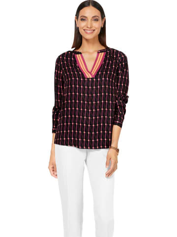 Heine Bluse in Schwarz/ Pink