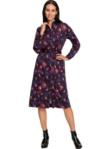 Heine Kleid in Lila/ Schwarz
