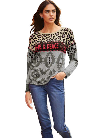 Heine Sweter w kolorze szaro-żółtym
