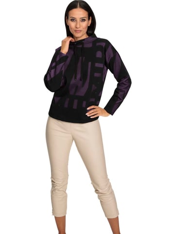 Heine Sweatshirt in Lila/ Schwarz