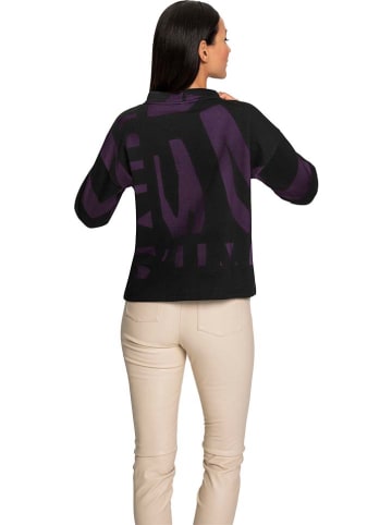 Heine Sweatshirt in Lila/ Schwarz