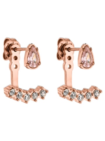 PURELEI Rosévergold. Ohrstecker "Adore" mit Edelsteinen
