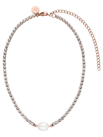 PURELEI Rosévergold. Halskette "Shimmering" mit Keshi-Perle