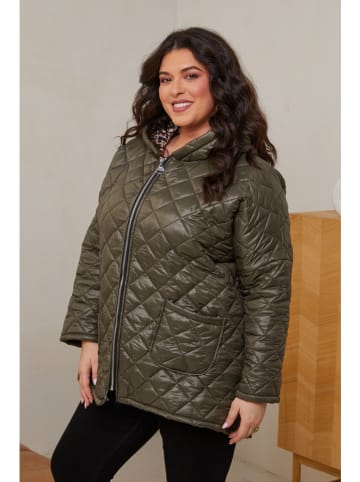 Curvy Lady Steppjacke in Khaki