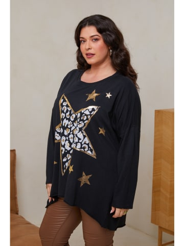 Curvy Lady Longsleeve in Schwarz