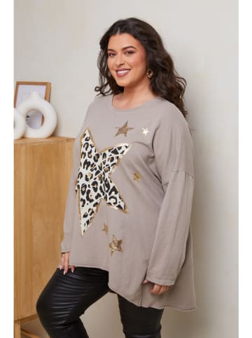 Curvy Lady Koszulka w kolorze szarobrązowym