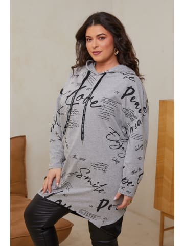 Curvy Lady Hoodiekleid in Grau