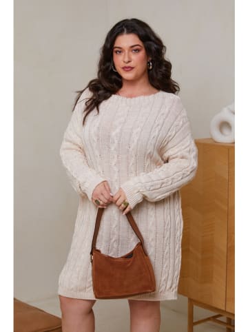 Curvy Lady Strickkleid in Beige