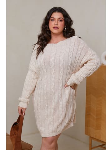 Curvy Lady Strickkleid in Beige