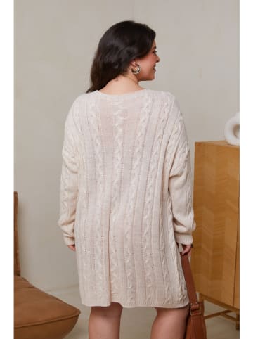 Curvy Lady Gebreide jurk beige