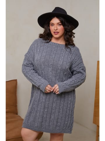 Curvy Lady Strickkleid in Grau