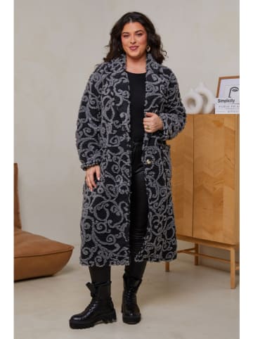 Curvy Lady Tussenmantel zwart/grijs