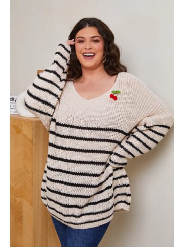 Curvy Lady Sweter w kolorze beżowym