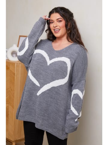 Curvy Lady Pullover in Grau