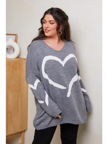 Curvy Lady Pullover in Grau