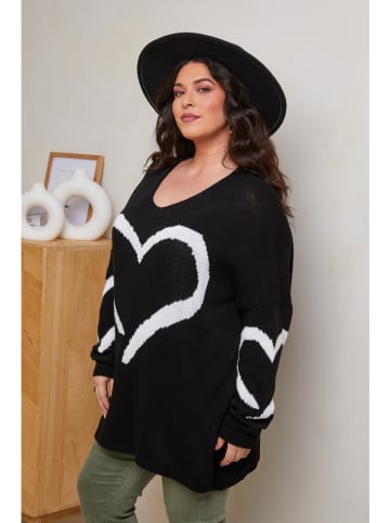 Curvy Lady Pullover in Schwarz