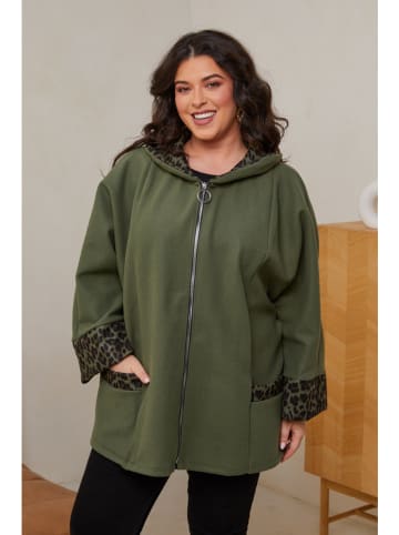 Curvy Lady Übergangsjacke in Khaki
