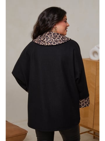 Curvy Lady Übergangsjacke in Schwarz
