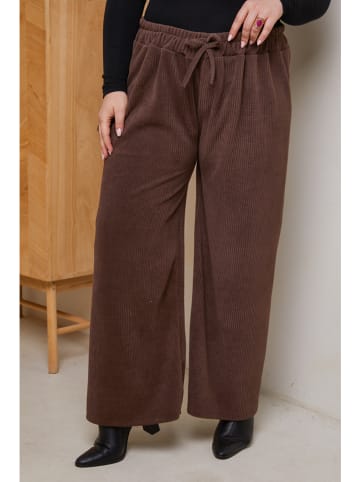 Curvy Lady Cordhose in Dunkelbraun