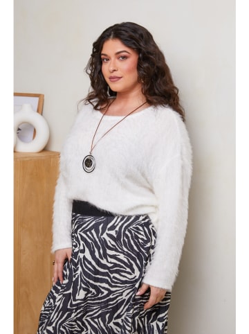 Curvy Lady Sweter w kolorze białym