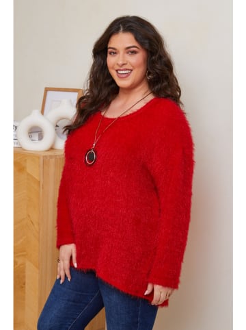 Curvy Lady Pullover in Rot