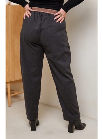 Curvy Lady Spodnie chino w kolorze antracytowym