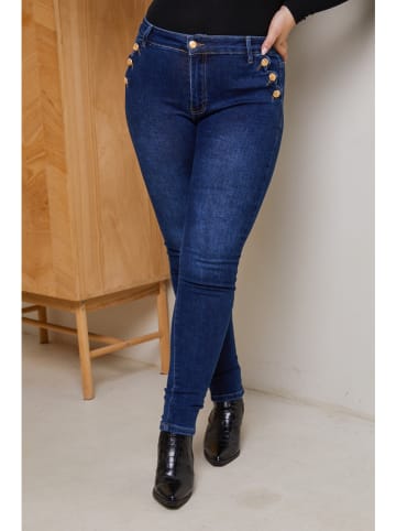 Curvy Lady Spijkerbroek - slim fit - donkerblauw