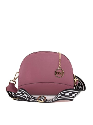 Mia Tomazzi Leder-Umhängetasche "Cassala" in Altrosa - (B)23 x (H)19 x (T)9 cm