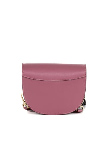 Mia Tomazzi Leder-Umhängetasche "Cassala" in Altrosa - (B)23 x (H)19 x (T)9 cm