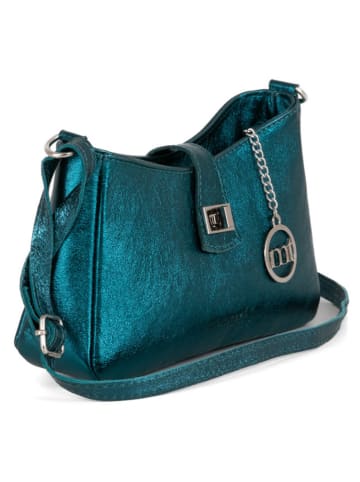 Mia Tomazzi Leren schoudertas "Marengo" blauw - (B)23 x (H)13 x (D)7 cm