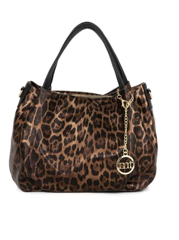 Mia Tomazzi Leder-Henkeltasche "Gioberti" in Braun - (B)27 x (H)21 x (T)14 cm