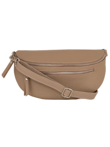 Mia Tomazzi Leder-Brustbeutel "Burano" in Beige - (B)30 x (H)19 x (T)2 cm