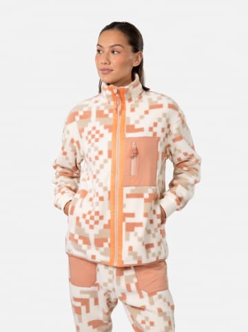 KARI TRAA Fleecejacke "Ane" in Beige/ Orange
