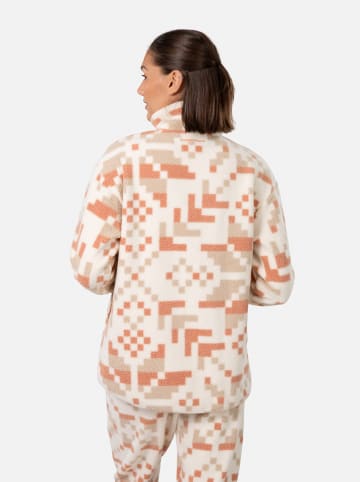 KARI TRAA Fleecejacke "Ane" in Beige/ Orange