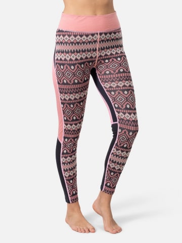 KARI TRAA Thermounterhose "Malia" in Rosa/ Bunt