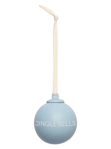 Design Letters Kerstballen "XMAS" blauw lichtblauw - 4 stuks