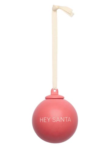 Design Letters Kerstballen "XMAS" roze/paars - 4 stuks